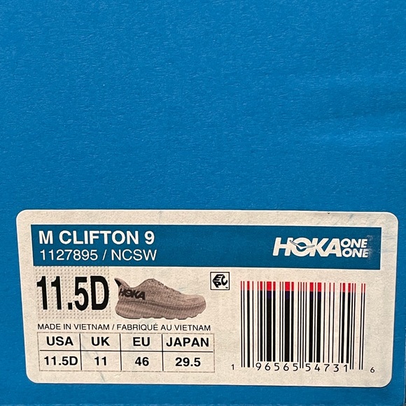 HOKA Clifton 9 - Nimbus Cloud/Steel Wool - Picture 4 of 4